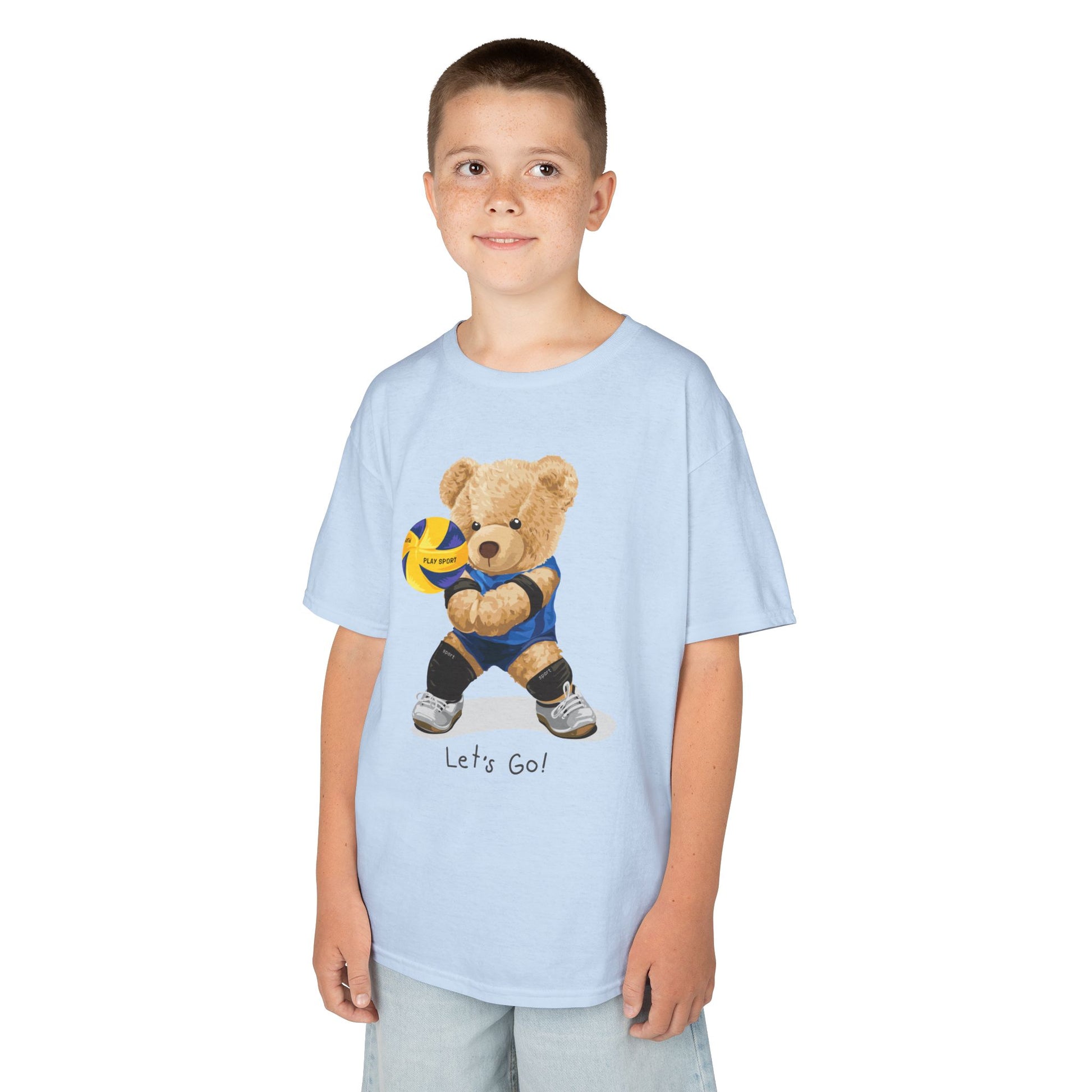 Kids Volleyball Bear Tee | Cute Animal T-Shirt, Sports Apparel, Gift for Kids, Birthday Present, Summer Outfit