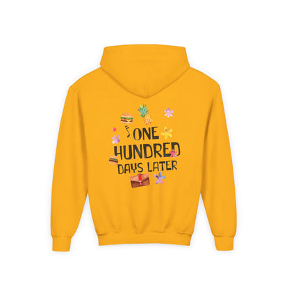 One Hundred Days Later Youth Hoodie, Fun Sweater for Kids, Cozy Gift for Birthdays, Celebrations, and Comfy Days