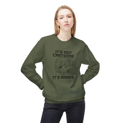 Anime Sweatshirt - It's Not Cartoons, Gift for Anime Fans, Casual Wear, Cozy Hoodie Alternative, Perfect for Conventions