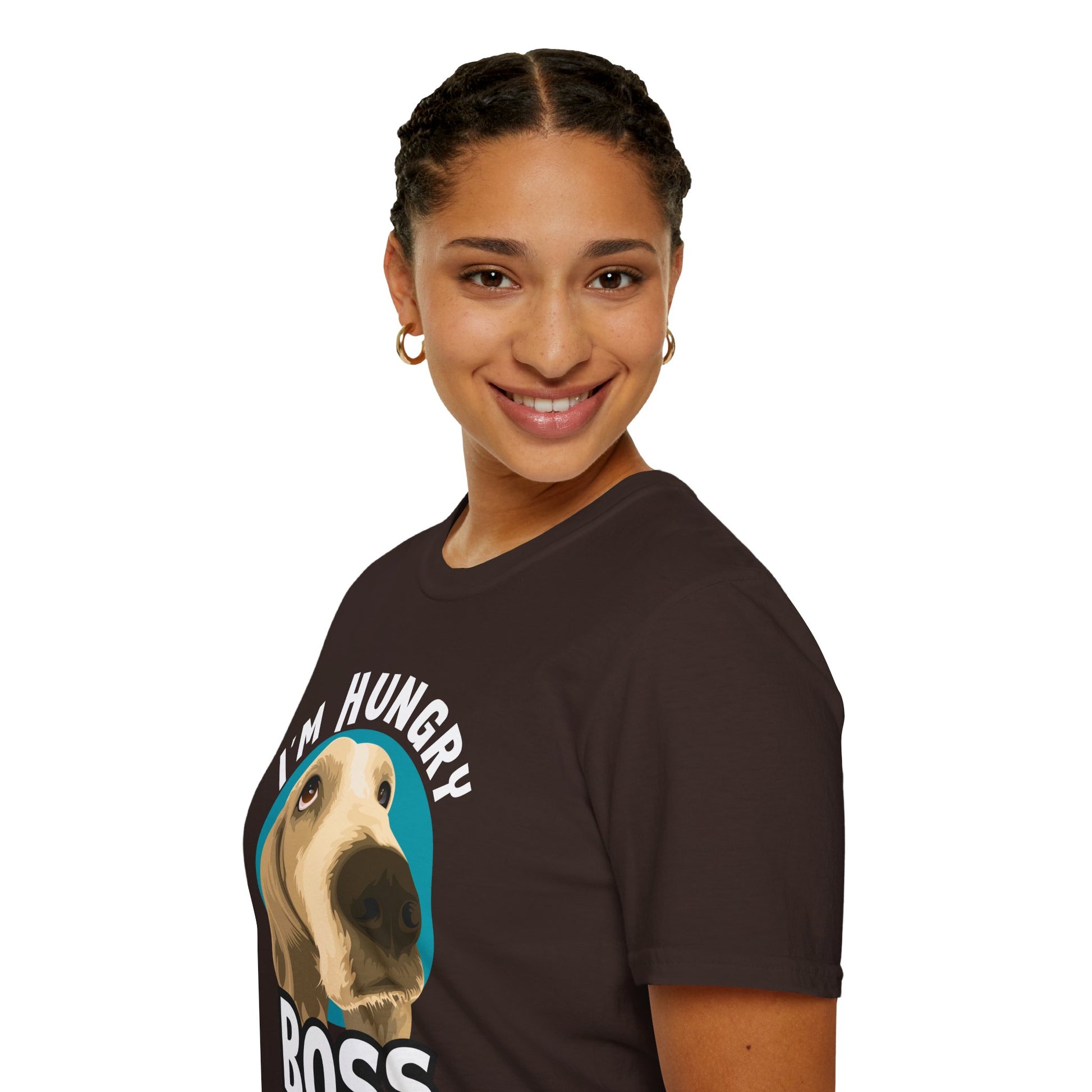 Hungry Boss Dog T-Shirt, Unisex Pet Lover Tee, Funny Animal Shirt, Gift for Dog Owners, Casual Style for Dog Lovers