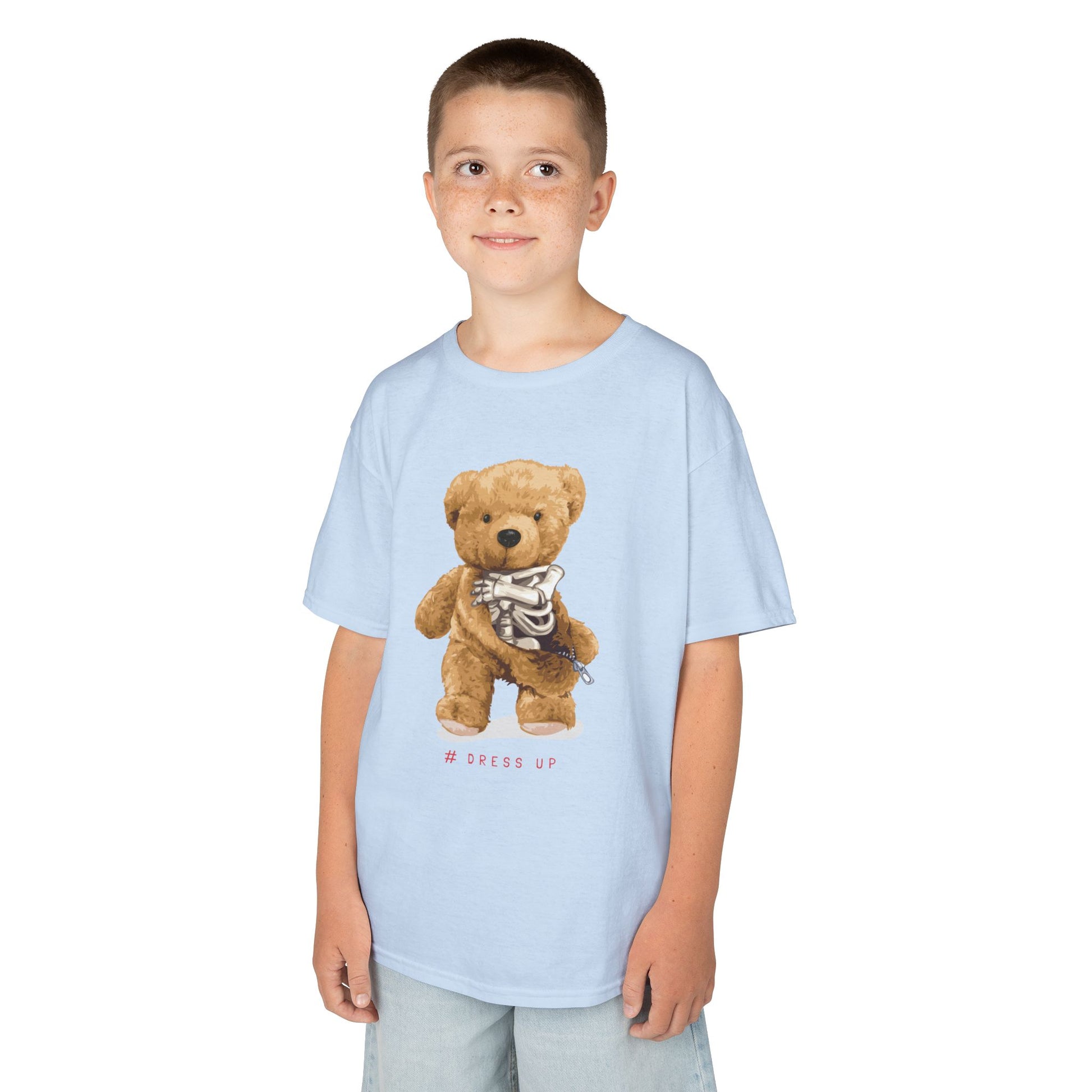Cute Teddy Bear Kids Tee, Kids Cotton T-Shirt, Fun Graphic Tee, Childrens Holiday Gift, Soft Casual Wear