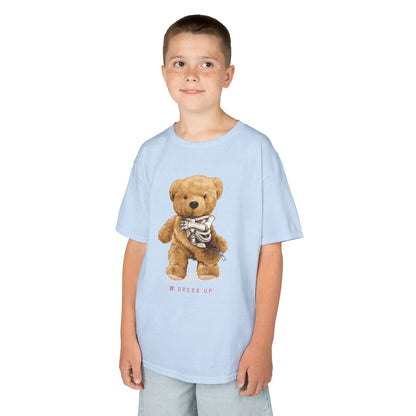 Cute Teddy Bear Kids Tee, Kids Cotton T-Shirt, Fun Graphic Tee, Childrens Holiday Gift, Soft Casual Wear