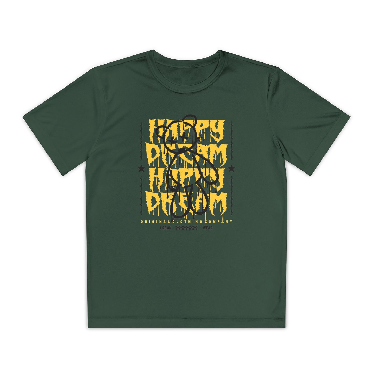 Youth Motivational Tee - Perfect for Competitions, Sportswear, Gift for Young Athletes, Training, Team Events Forest Green