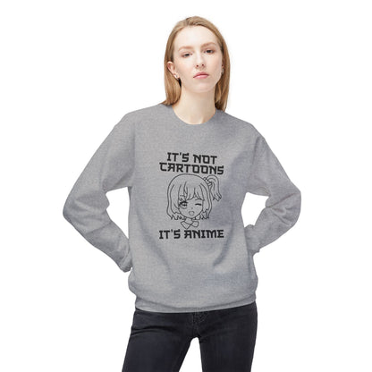 Anime Sweatshirt - It's Not Cartoons, Gift for Anime Fans, Casual Wear, Cozy Hoodie Alternative, Perfect for Conventions
