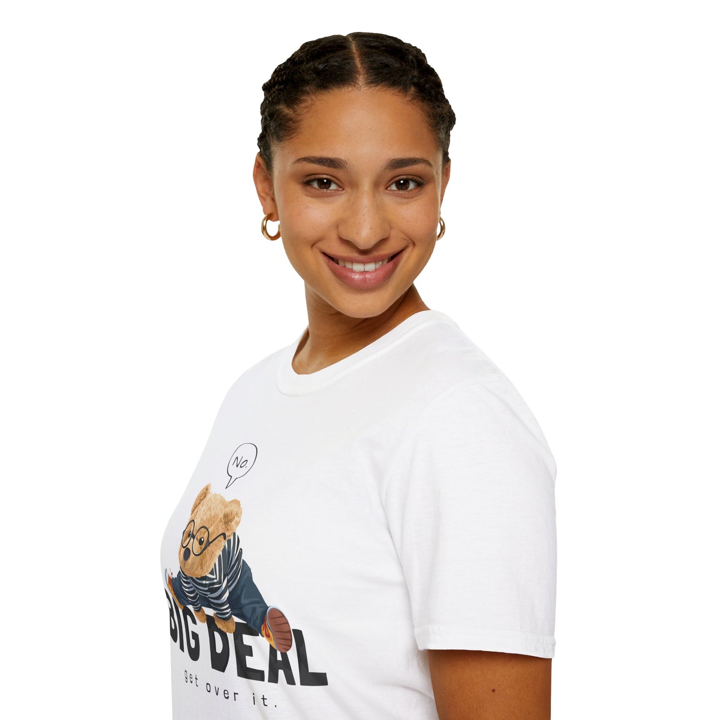 Playful Bear Graphic Tee - Unisex Softstyle T-Shirt, Casual Wear, Cute Gift, Birthday Shirt, Fun Statement Tee