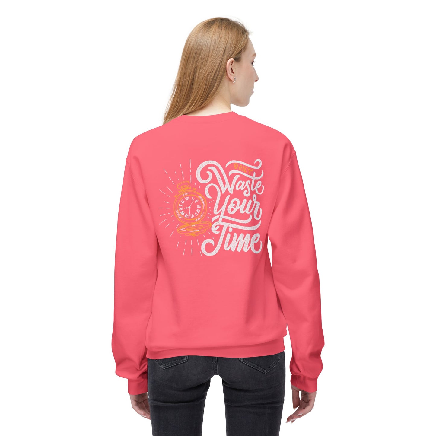 Time Reminder Crewneck Sweatshirt | Cozy Gift for Friends, Casual Wear, Motivation, Birthdays, Fun Philosophy Fashion