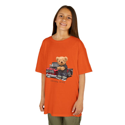 Adorable Kids Teddy Bear Tee, Fun Kids Shirt, Cute Casual Wear, Animal Lover Gift, Birthday Present, Childrens Clothing Orange