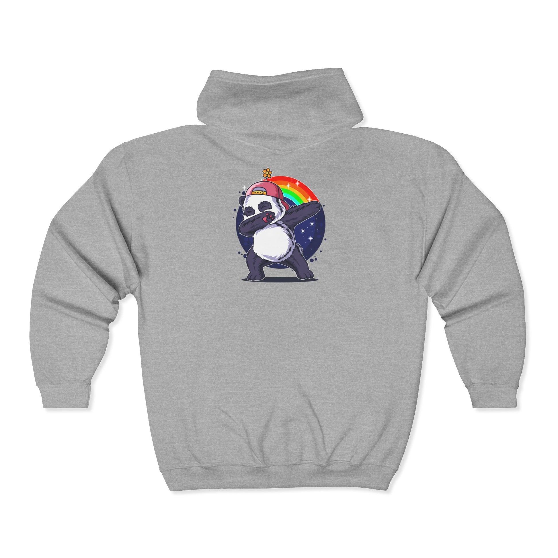 Panda Dabbing Rainbow Zip Hoodie