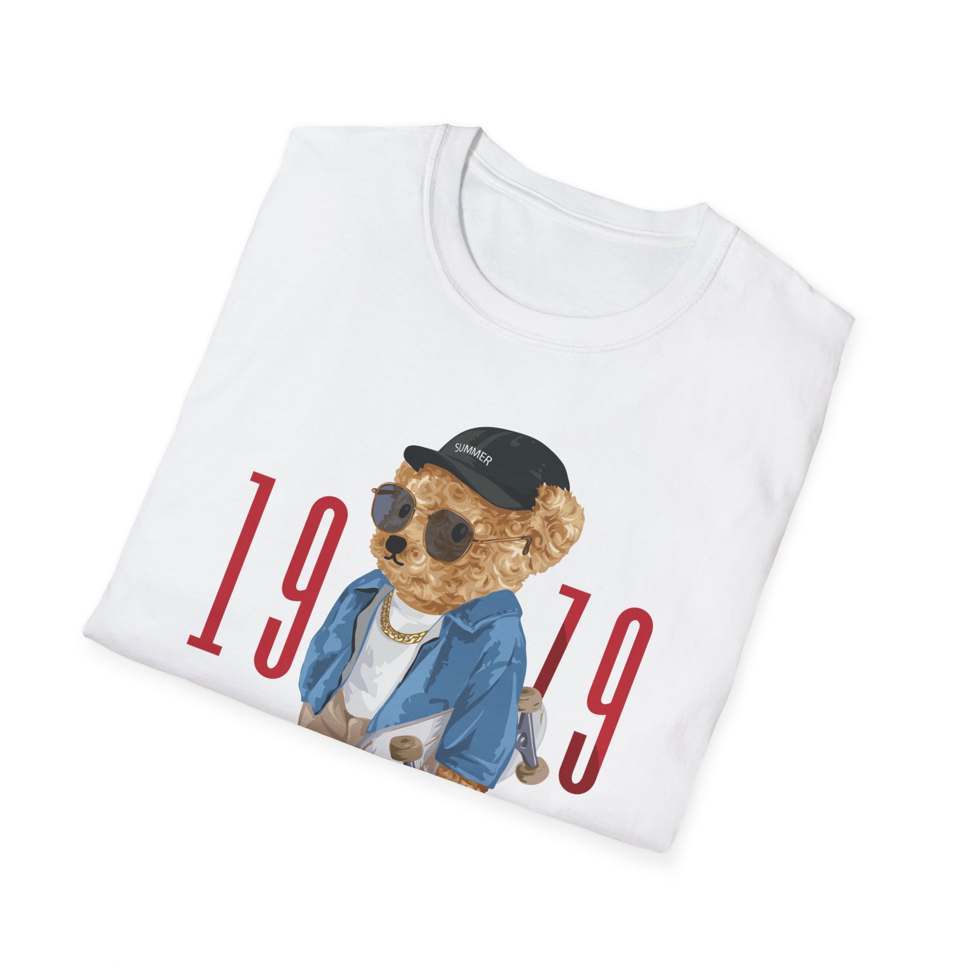 Vintage Bear Graphic Tee, Softstyle Unisex T-Shirt, Los Angeles 1979 Shirt, Cool Bear Apparel, Casual Streetwear Top, Gift for Him/Her