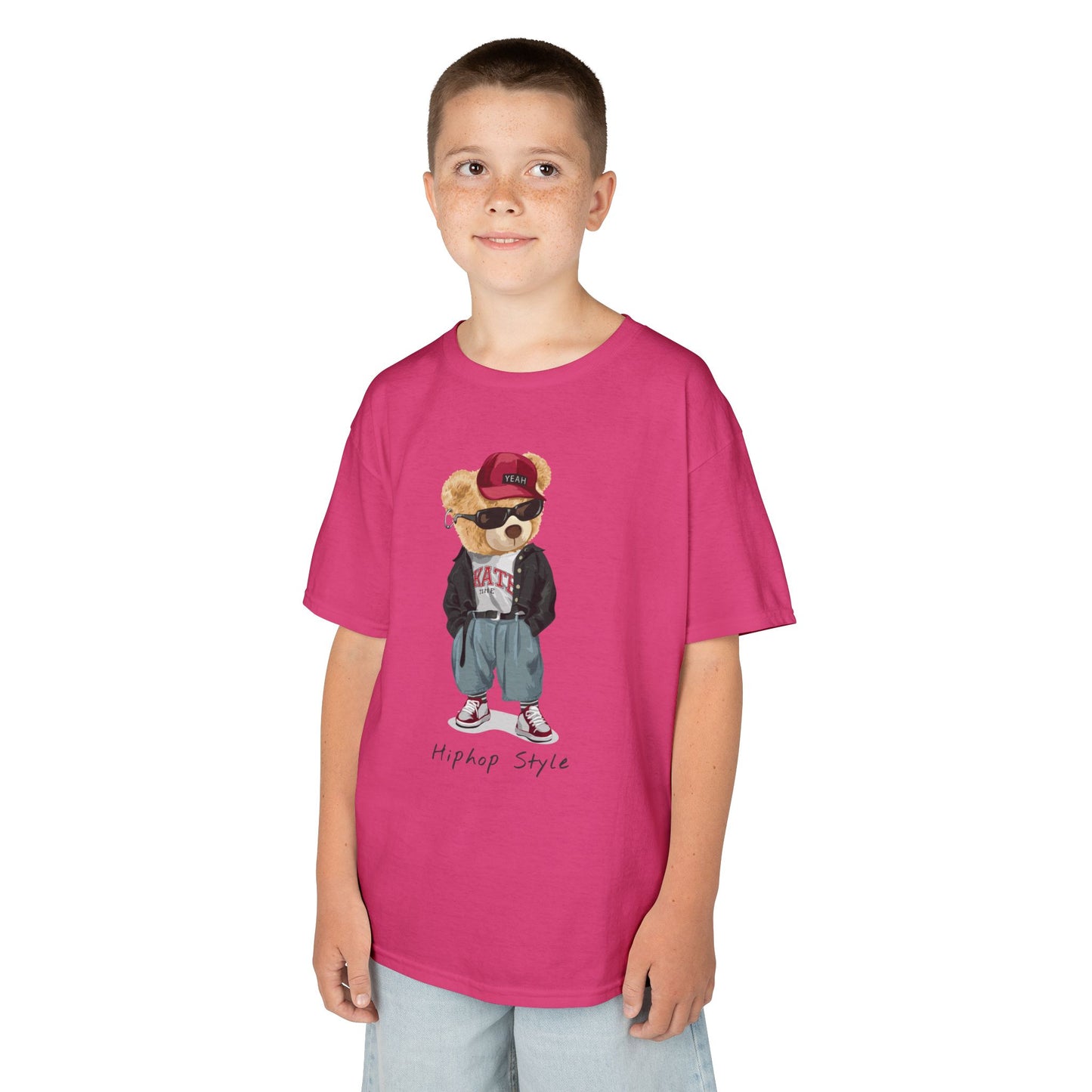 Trendy Kids Tee, Cool Bear Graphic Tee, Youth Fashion T-Shirt, Street Style Kids Shirt, Unique Kids Apparel, Fun Summer Tee