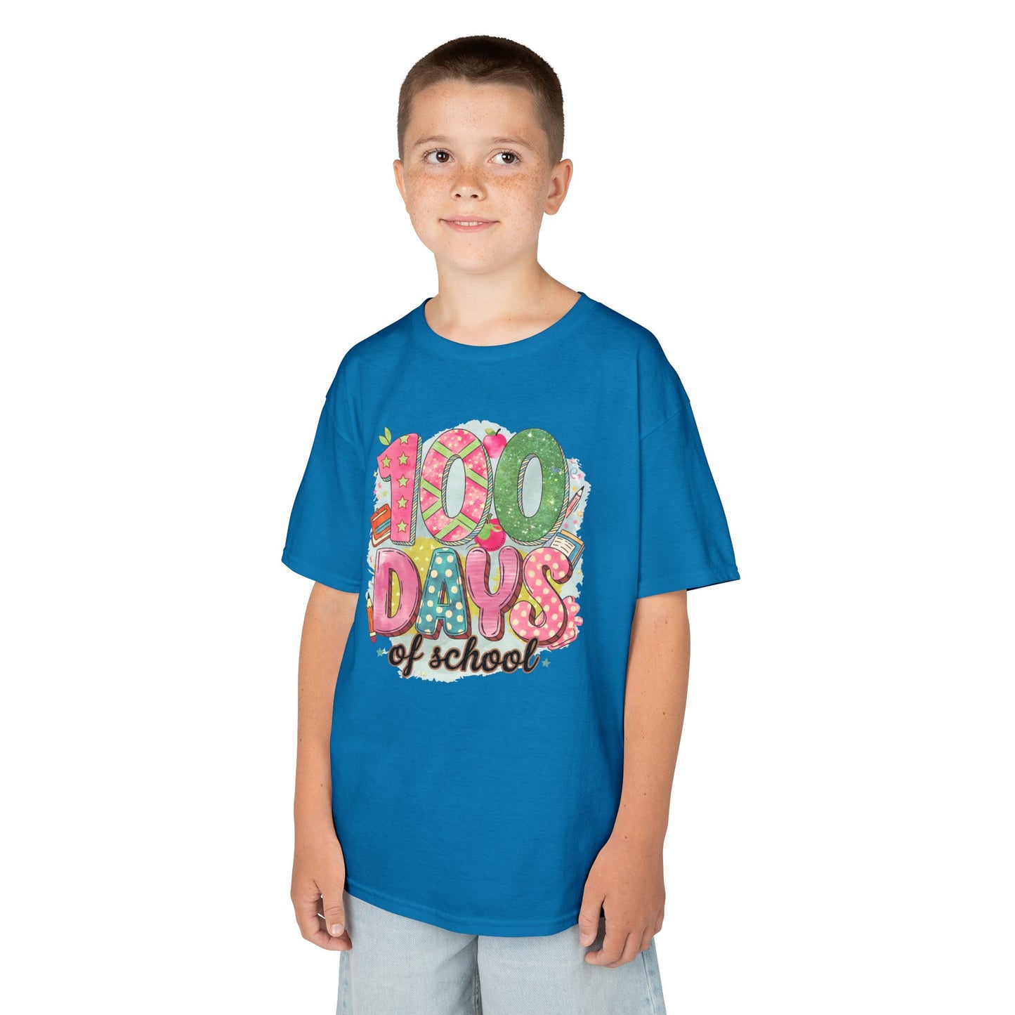 Kids 100 Days of School Tee, Fun t-shirt for kids, Milestone celebration shirt, Perfect for school events, Unique kids' apparel
