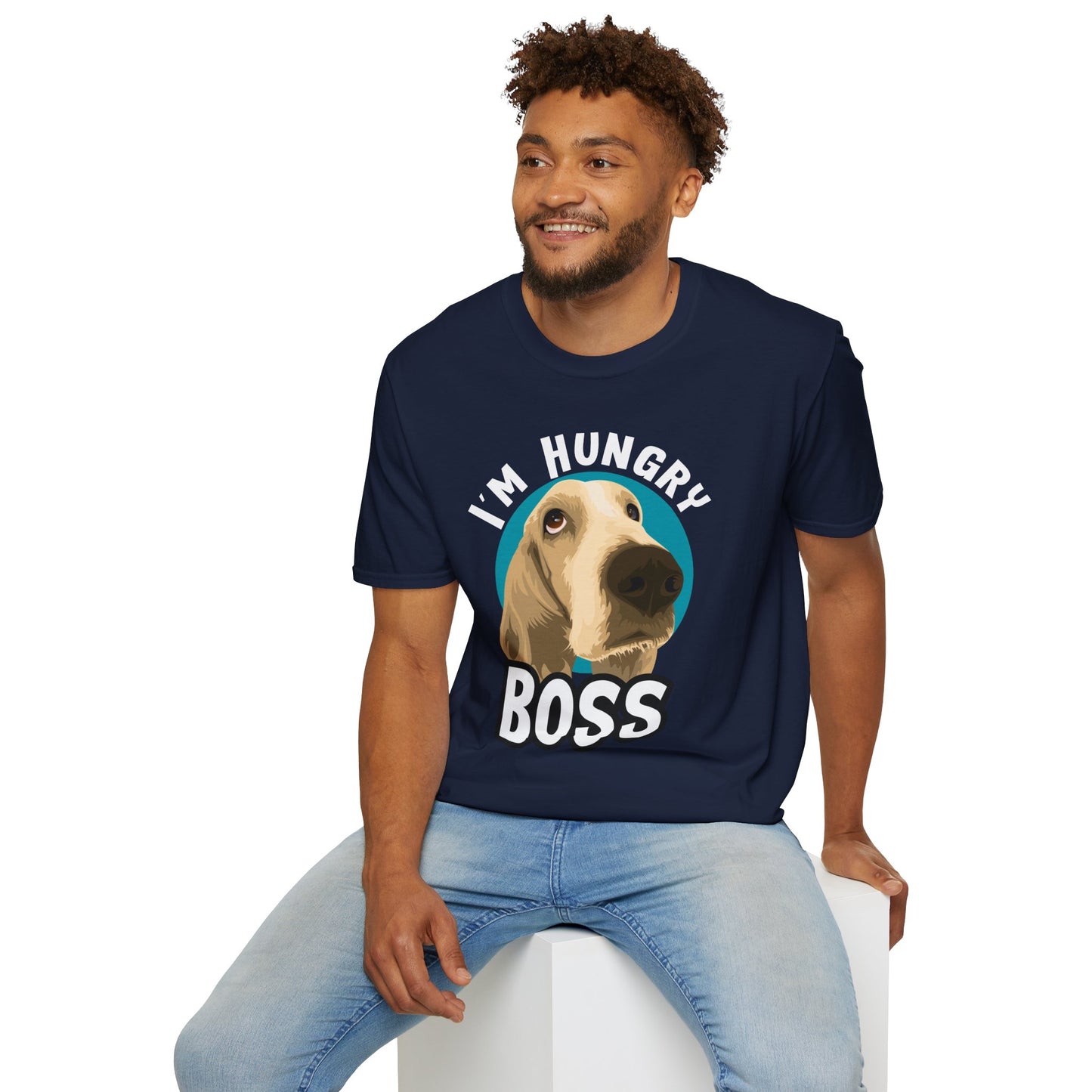 Hungry Boss Dog T-Shirt, Unisex Pet Lover Tee, Funny Animal Shirt, Gift for Dog Owners, Casual Style for Dog Lovers
