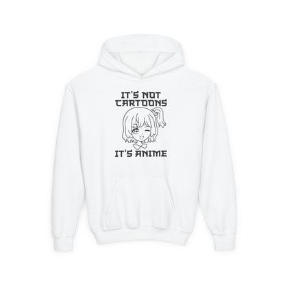 Anime Lover's Youth Hoodie - Anime Gift, Cartoon Humor, Youth Sweatshirt, Casual Wear, Gift for Fans White
