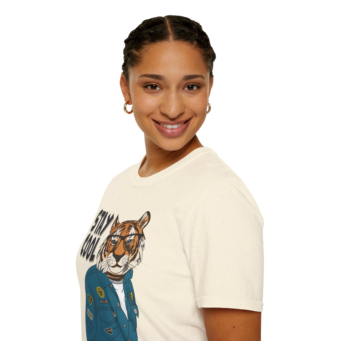 Cool Tiger Graphic T-Shirt | Stay Cool Tee, Unisex Sizes, Casual Wear, Gift for Animal Lovers, Everyday Style