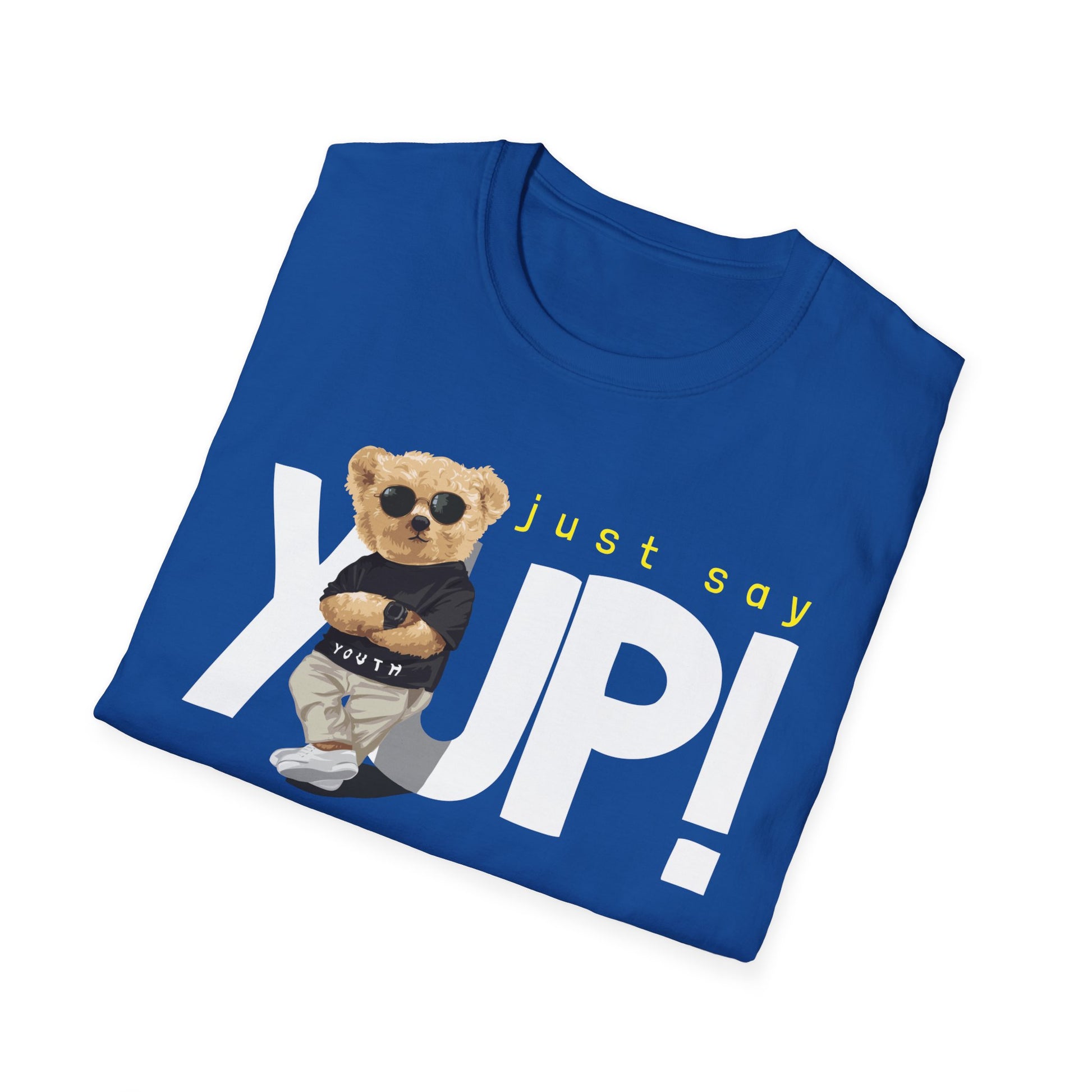 Unisex Casual Graphic Tee - Just Say YUP! Trendy T-Shirt for Everyday Wear, Gift for Friends, Fun Summer Fashion, Pop Culture Style