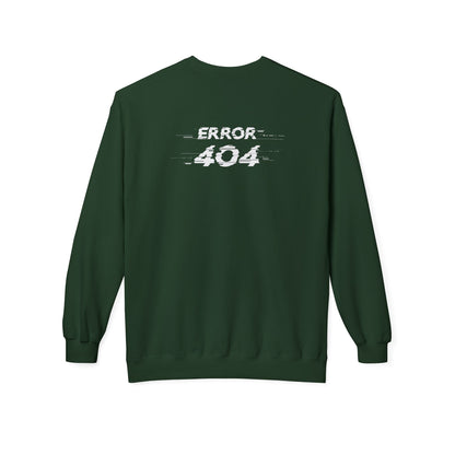 Error 404 Crewneck Sweatshirt, Funny Gift for Tech Lovers, Unisex Fleece Sweater, Casual Outfit, Geeky Humor Clothing