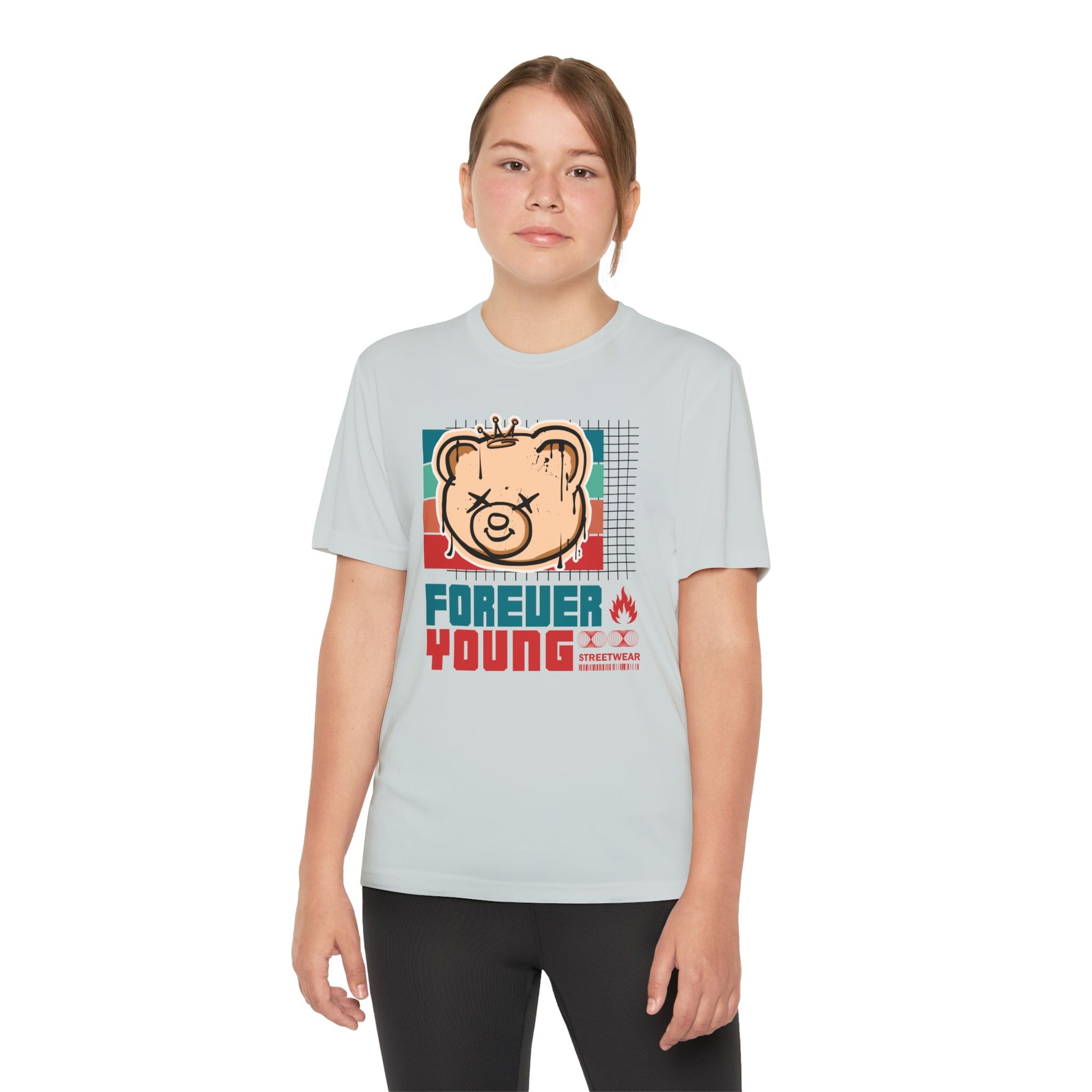 Forever Young Youth Tee - Trendy Cotton T-Shirt for Kids, Perfect for Birthdays, Parties, Sports Events, Gifts, Casual Wear