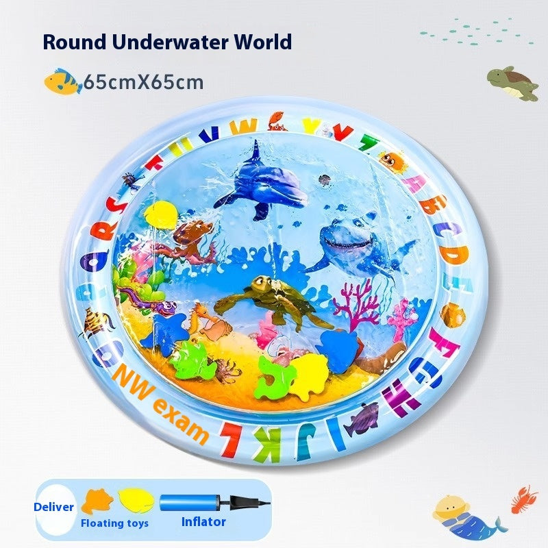 Summer Cooling Pet Water Bed Cushion Ice Pad Dog Sleeping Square Mat For Puppy Dogs Cats Pet Kennel Cool Cold Undersea World 65cm 1PCS