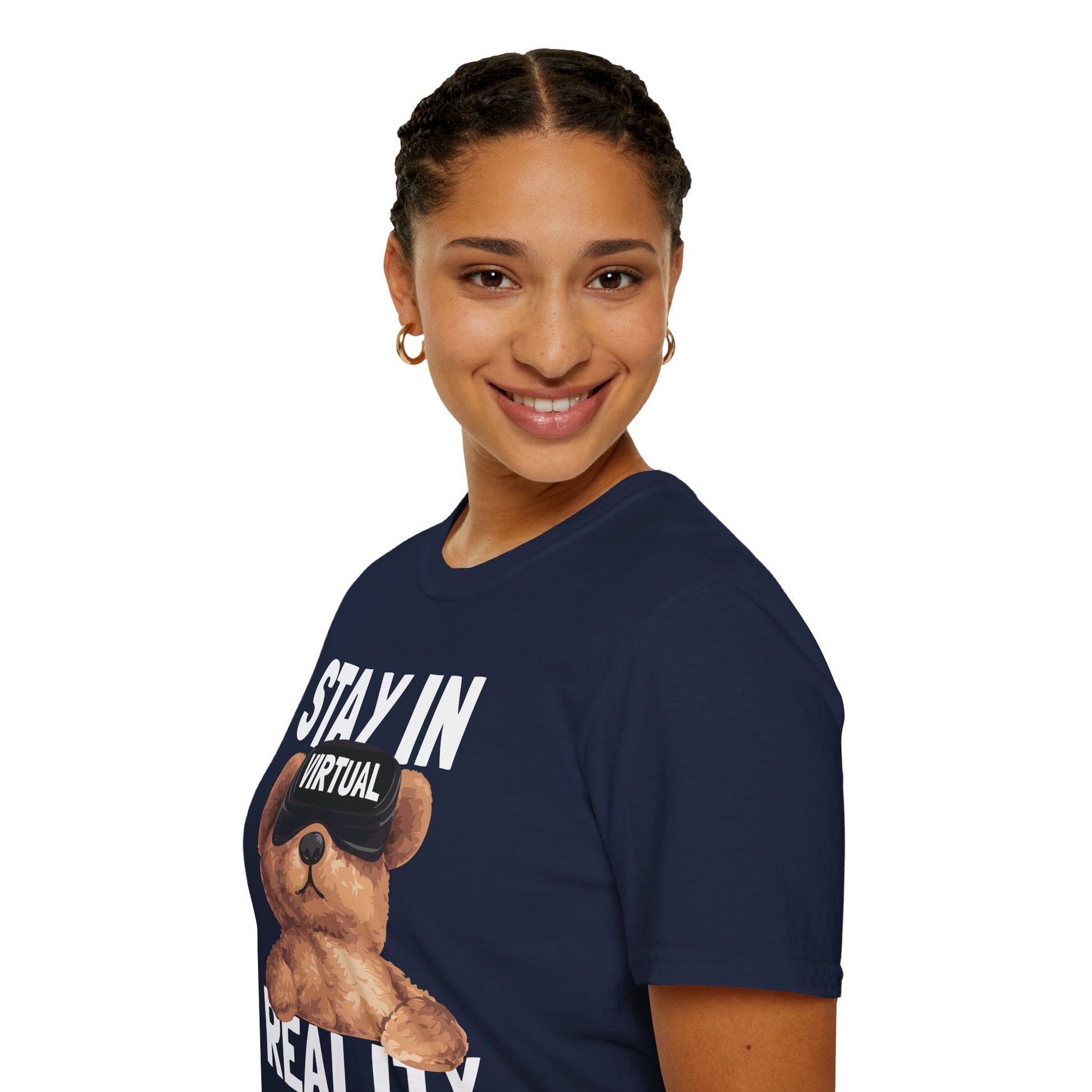 Virtual Reality Bear T-Shirt, Cute Graphic Tee, Funny Gift for Gamers, Trendy Apparel, Birthday Gift, Casual Wear