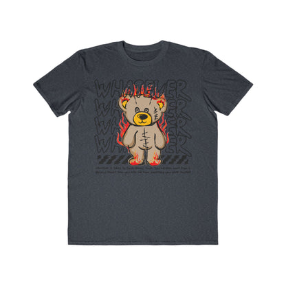 Urban Wear For Men with Playful Bear Design, Casual Summer Shirt, Streetwear Gift, Birthday Gift, Cartoon Fashion Tee Heather Navy