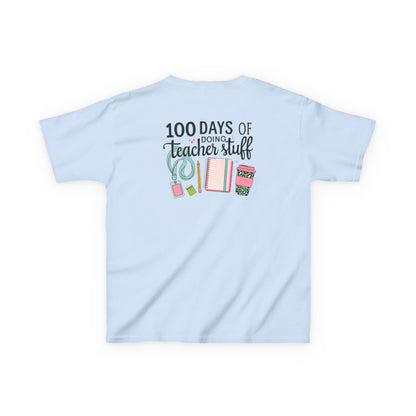 Teacher Appreciation Kids Tee, 100 Days of Teacher Stuff Shirt, School Spirit Tee, Gift for Future Educators, Kids' Classroom Apparel