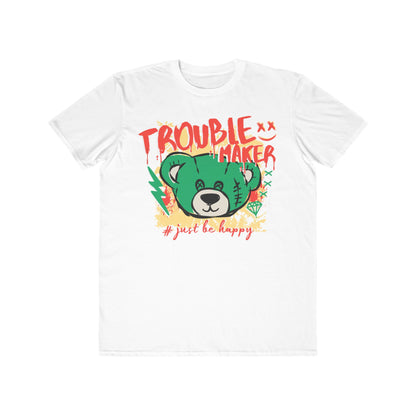 Urban Wear For Men - Trouble Maker Bear, Fun Casual Wear, Gift for Him, Trendy Fashion T-Shirt, Unique Summer Outfit White L