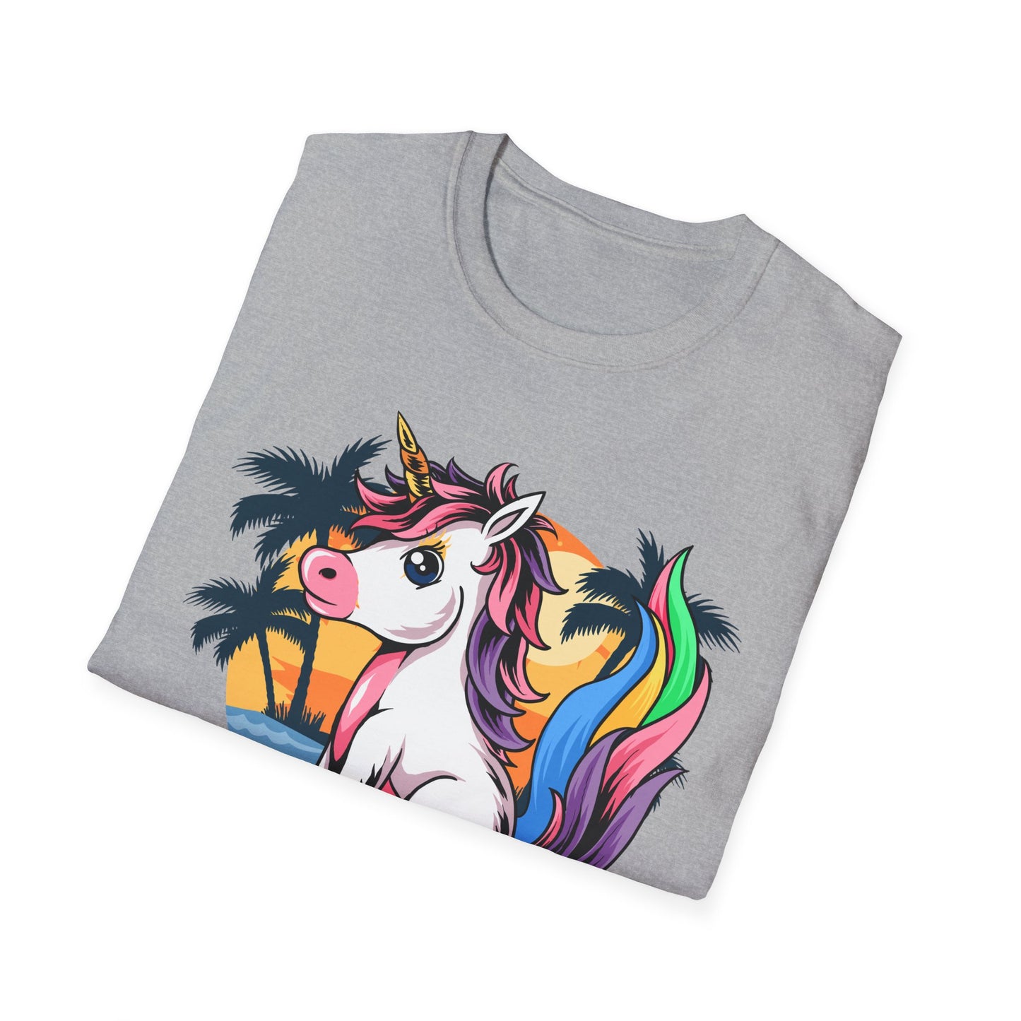 Skateboarding Unicorn T-Shirt, Cute Graphic Tee for Teens, Fun Summer Wear, Gifts for Unicorn Lovers, Beach Day Outfit