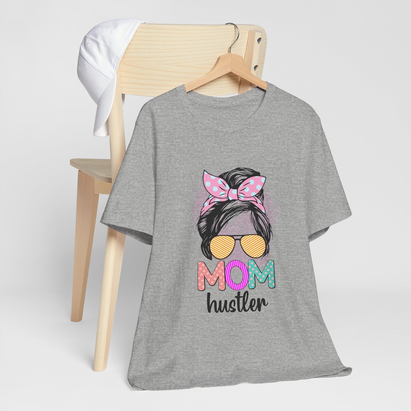 Mom Hustler Graphic Tee, Trendy Shirt for Moms, Mother's Day Gift, Motivational Tee, Casual Wear