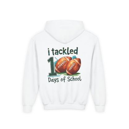 Youth Football Event Hoodie, 100 Days of School Sweatshirt, Back to School Gift, Student Motivation, Sports Lover Apparel