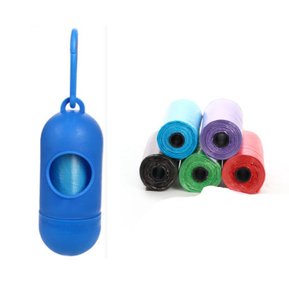 Pet Trash Bag Dog Poop Bags For Waste Refuse Cleanup Blue 5pcs bag