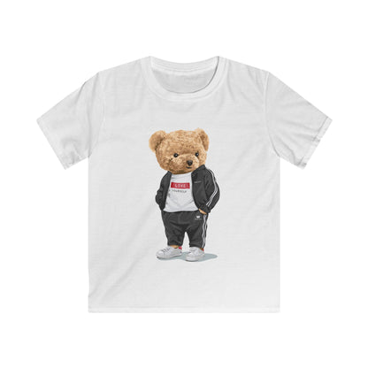 Cool Bear Kids Tee, Cute Animal Graphic T-Shirt, Youth Streetwear, Kids Fashion, Birthday Gift, Casual Wear, Back-to-School White