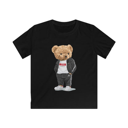 Cool Bear Kids Tee, Cute Animal Graphic T-Shirt, Youth Streetwear, Kids Fashion, Birthday Gift, Casual Wear, Back-to-School Black