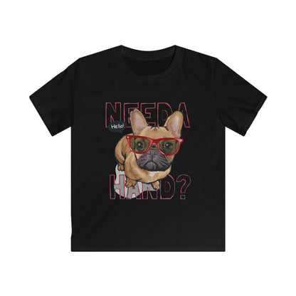 Kids French Bulldog Tee, Cute Dog Graphic Shirt, Fun Gift for Kids, Birthday Party Dress, Pet Lover Apparel Black