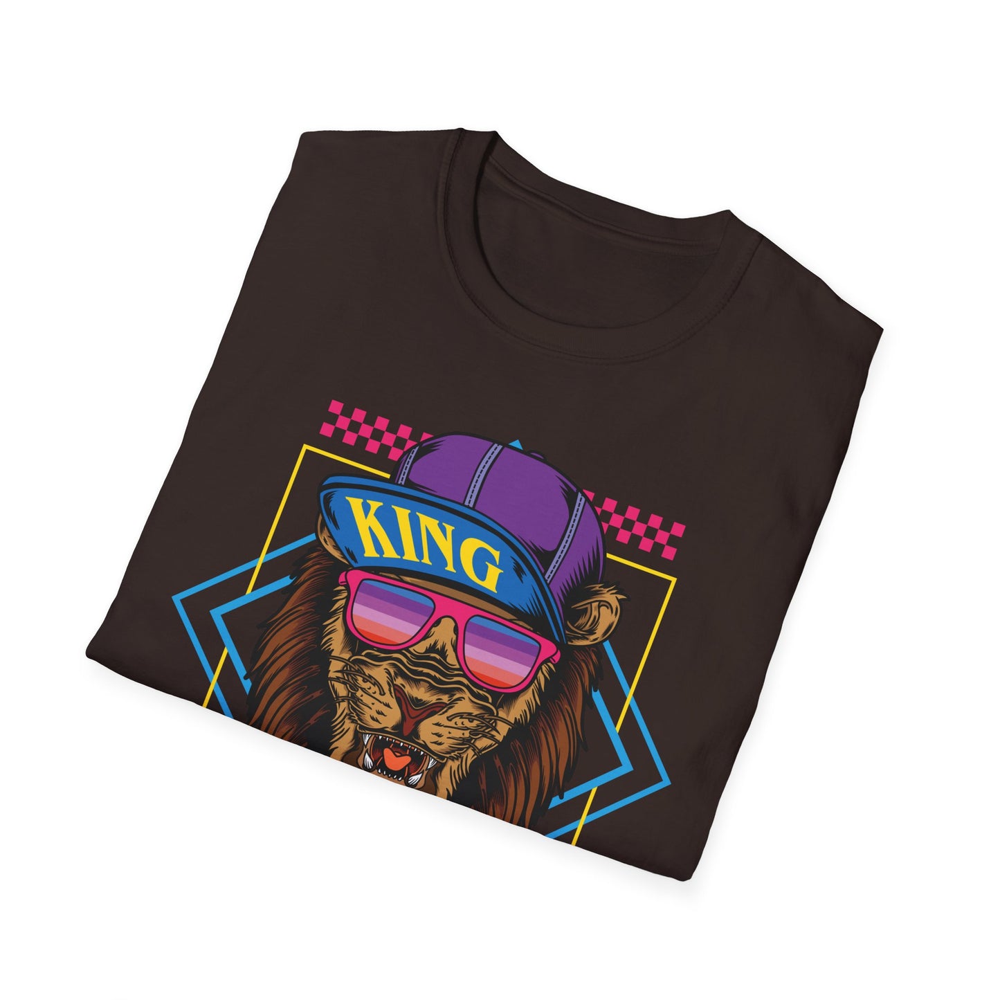 King Lion Graphic T-Shirt, Unisex Tee, Casual Wear, Gift for Animal Lovers, Streetwear, Festival Fashion