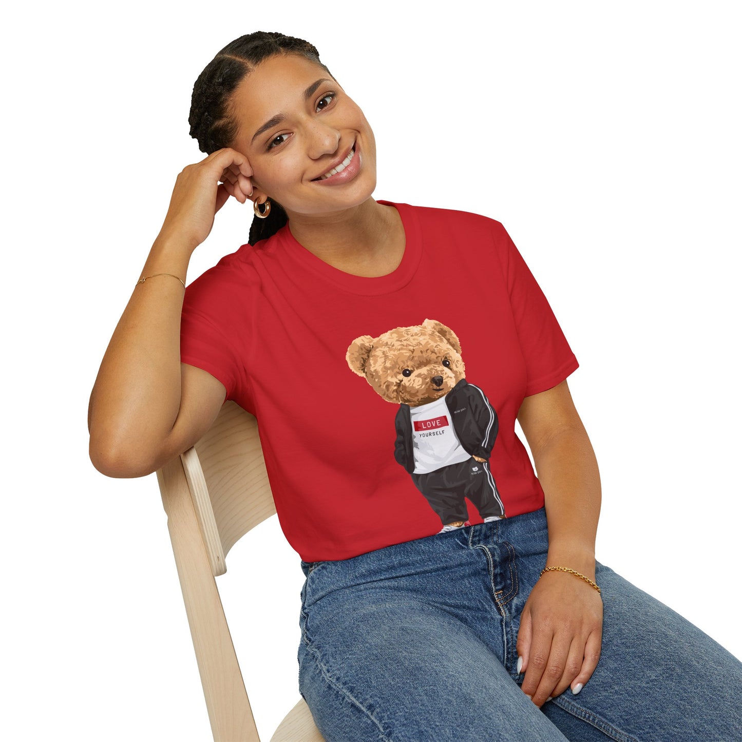 Casual Graphic Tee: Trendy Bear Design, Fun Unisex T-Shirt, Perfect for Gifts, Casual Wear, Everyday Style