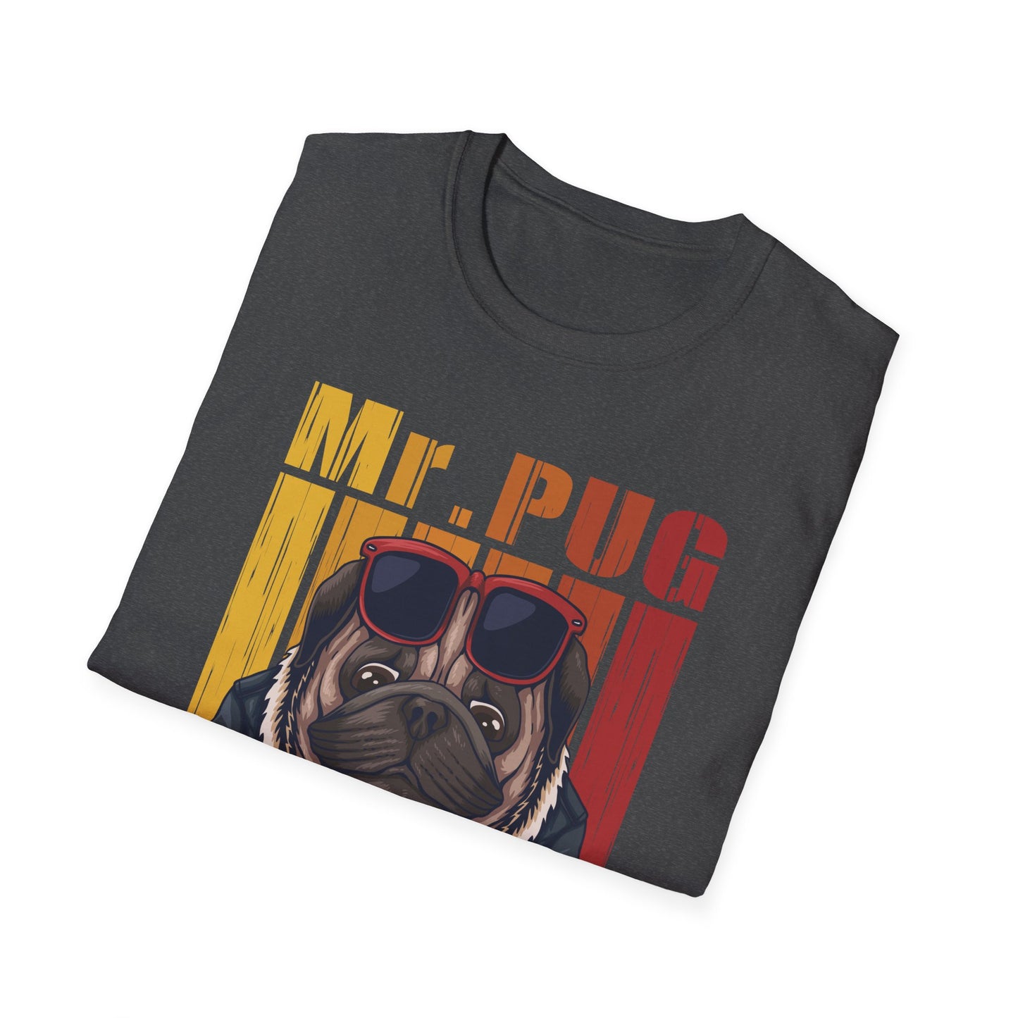 Pug Graphic T-Shirt for Dog Lovers, Unisex Softstyle Tee, Funny Pet Shirt, Gift for Dog Owners, Casual Wear, Birthday Gift