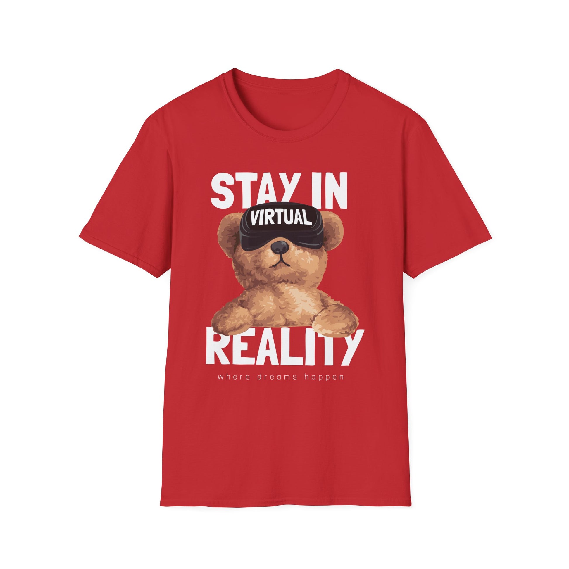 Virtual Reality Bear T-Shirt, Cute Graphic Tee, Funny Gift for Gamers, Trendy Apparel, Birthday Gift, Casual Wear