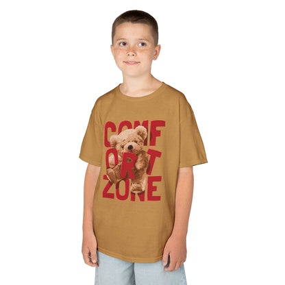 Comfort Zone Kids Tee, Cute Bear Shirt for Children, Gifts for Kids, Birthday Apparel, Fun and Cozy Clothing