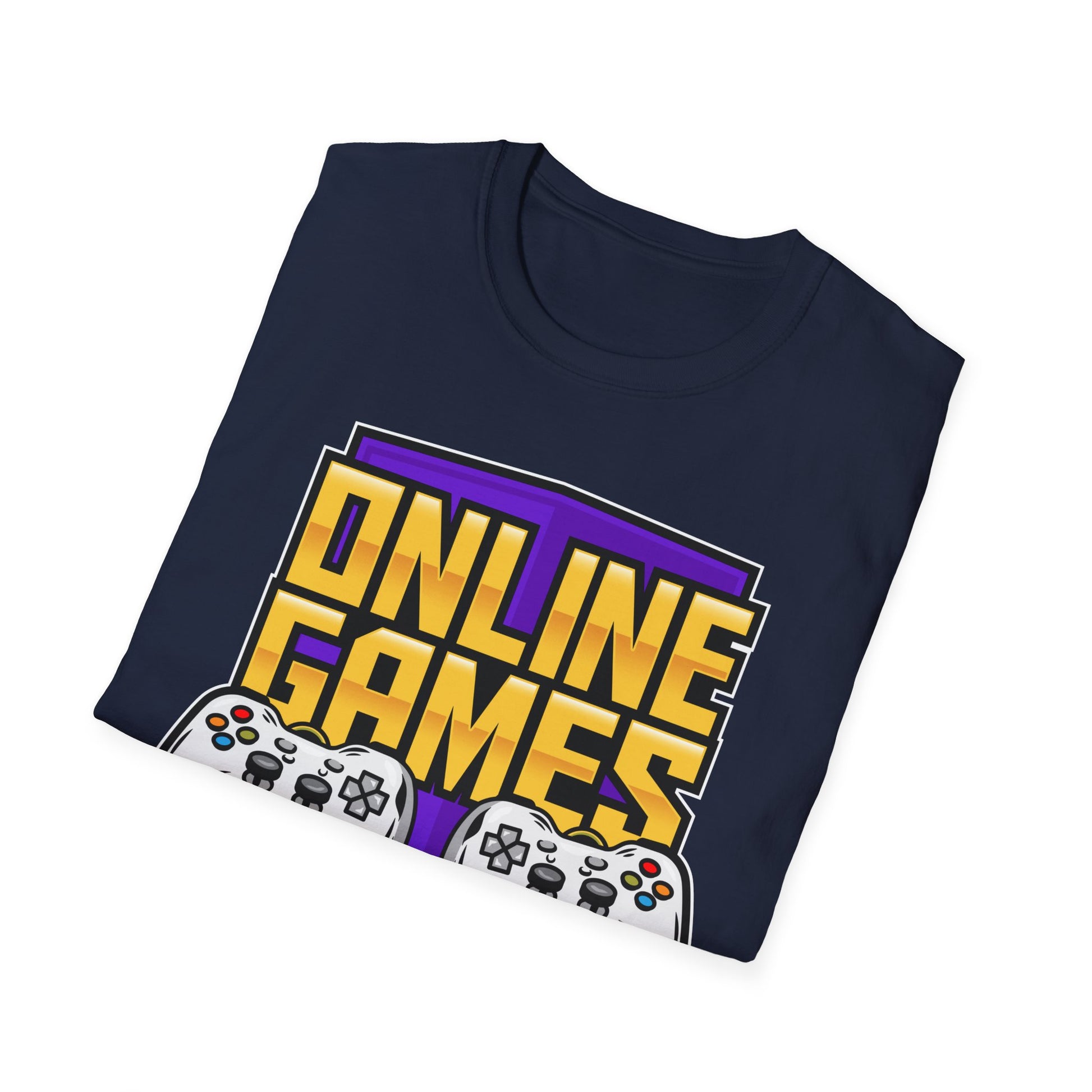 Unisex Softstyle Gaming T-Shirt, Retro Online Games Tee, Gift for Gamers, Casual Wear, Birthday and Holiday Apparel
