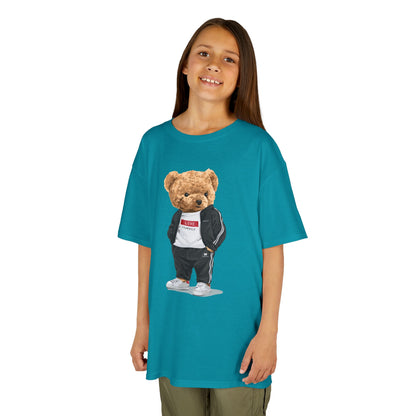 Youth Streetwear Graphic Tee - Fun Bear Design, Cool Kids T-Shirt, Summer Wear, Birthday Gift, Casual Outfit