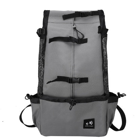 Pet Dog Carrier Bag Carrier For Dogs Backpack Out Double Shoulder Portable Travel Backpack Outdoor Dog Carrier Bag Travel Dark grey