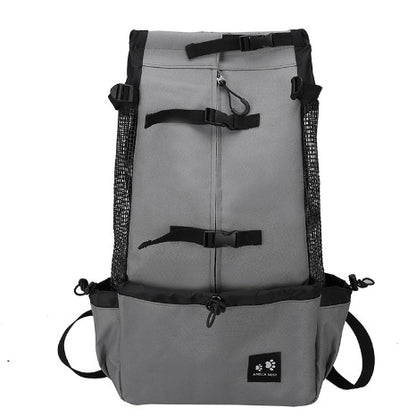 Pet Dog Carrier Bag Carrier For Dogs Backpack Out Double Shoulder Portable Travel Backpack Outdoor Dog Carrier Bag Travel Dark grey