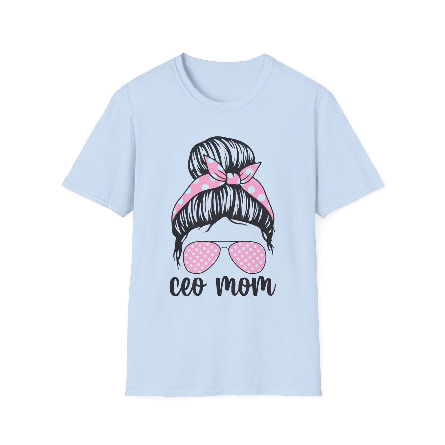 CEO Mom T-Shirt: Casual Gift for Mother's Day, Birthday, or Everyday Wear, Perfect for Stylish Moms Light Blue