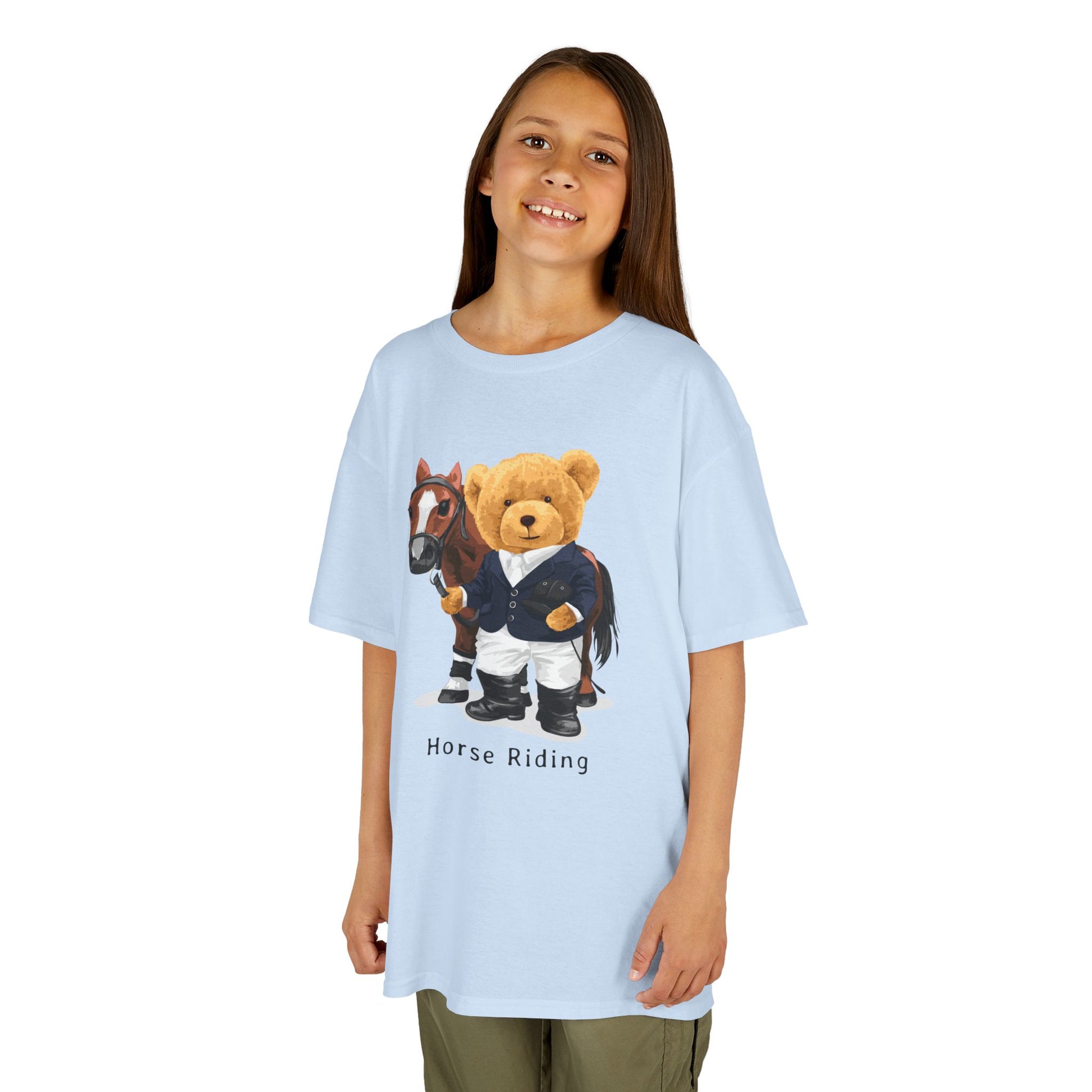Kids Horse Riding Tee - Fun, Comfortable Cotton Shirt for Equestrian Lovers, Ideal for Birthdays, Gifts, Everyday Wear, Kids Apparel