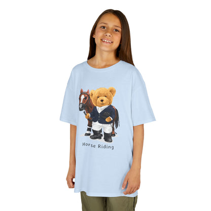 Kids Horse Riding Tee - Fun, Comfortable Cotton Shirt for Equestrian Lovers, Ideal for Birthdays, Gifts, Everyday Wear, Kids Apparel