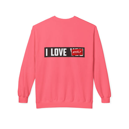 I Love Myself Sweatshirt - Cozy Unisex Fleece Crewneck, Self-Love Gift, Casual Wear, Confidence Apparel, Perfect for Birthdays