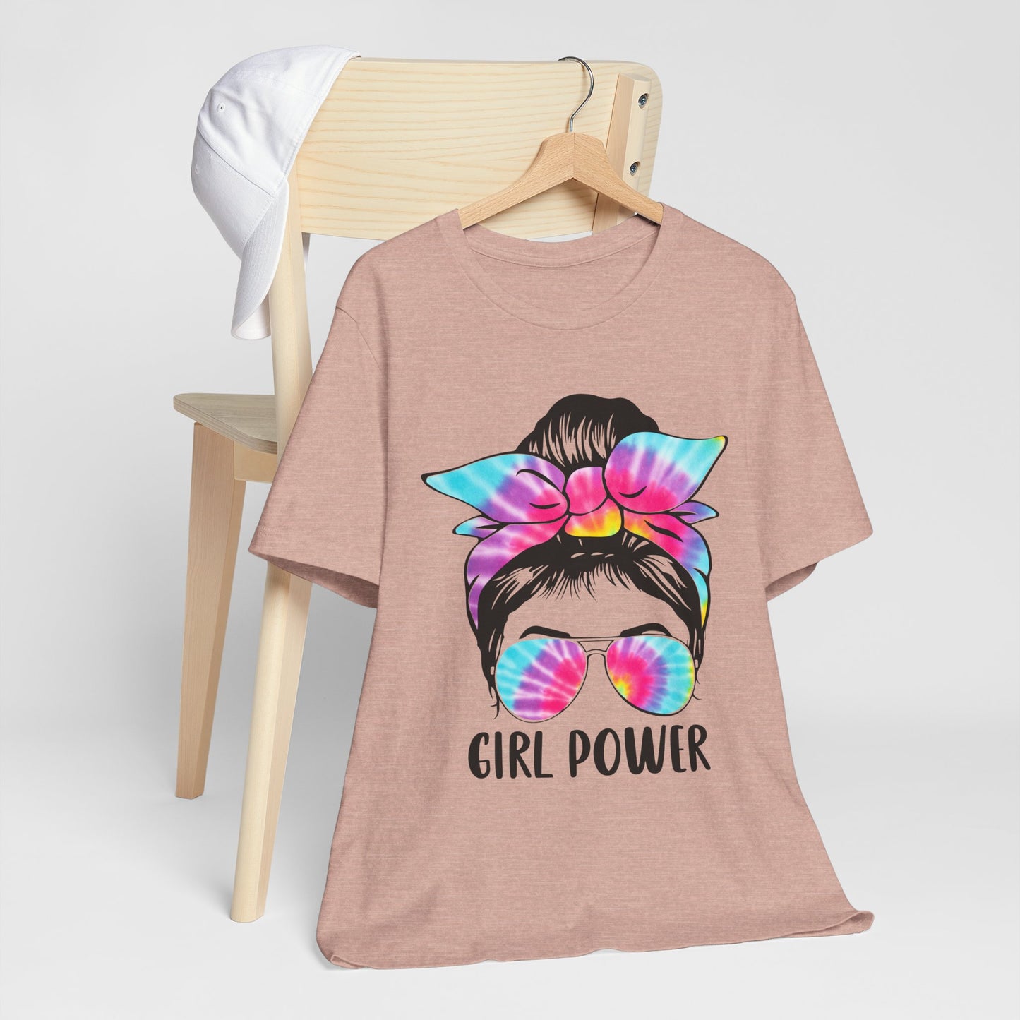 Girl Power Tie-Dye Tee, Unisex Short Sleeve Shirt, Feminist Apparel, Gift for Her, Casual Everyday Wear, Birthday Present