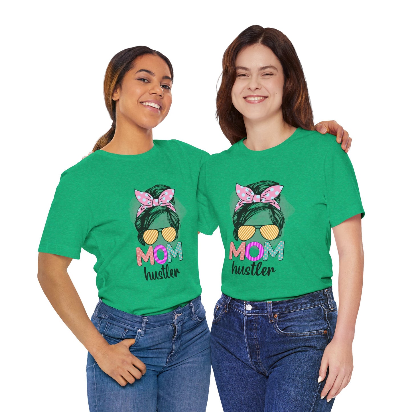 Mom Hustler Graphic Tee, Trendy Shirt for Moms, Mother's Day Gift, Motivational Tee, Casual Wear