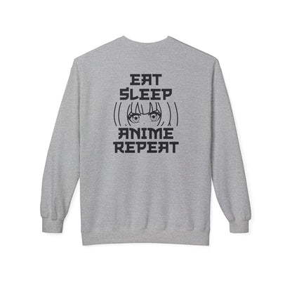 Anime Fan Crewneck Sweatshirt, Cozy Fleece, Gift for Anime Lovers, Casual Wear, Funny Sweatshirt