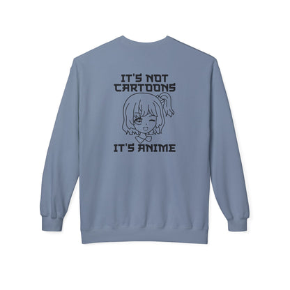 Anime Sweatshirt - It's Not Cartoons, Gift for Anime Fans, Casual Wear, Cozy Hoodie Alternative, Perfect for Conventions